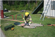 Firefighters Practicing Rescue Exercises