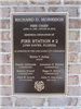Richard D. Morrison Fire Station Dedication Plaque