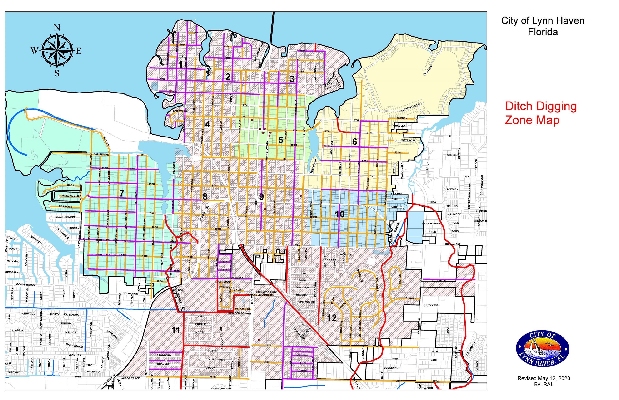 Ditch Digging Zone Map